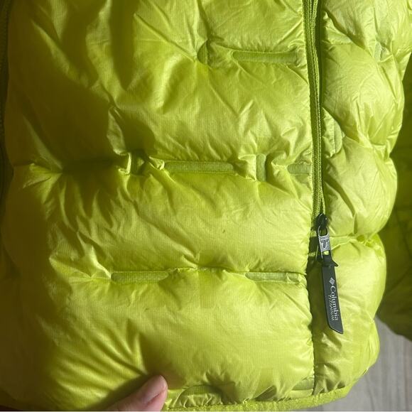 Columbia Titanium Interchange Alpine Crux Down Puffer Jacket Neon Green Size L - Picture 3 of 7